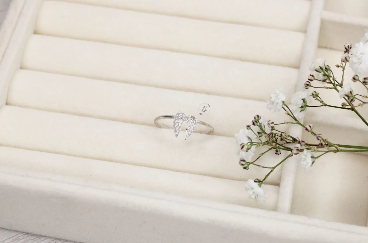 Sterling Silver Angel Wings Ring – A Symbol of Love, Protection, and Eleganc