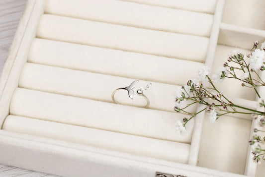 Mermaid Tail Adjustable Silver Ring – A Magical Treasure for Kids