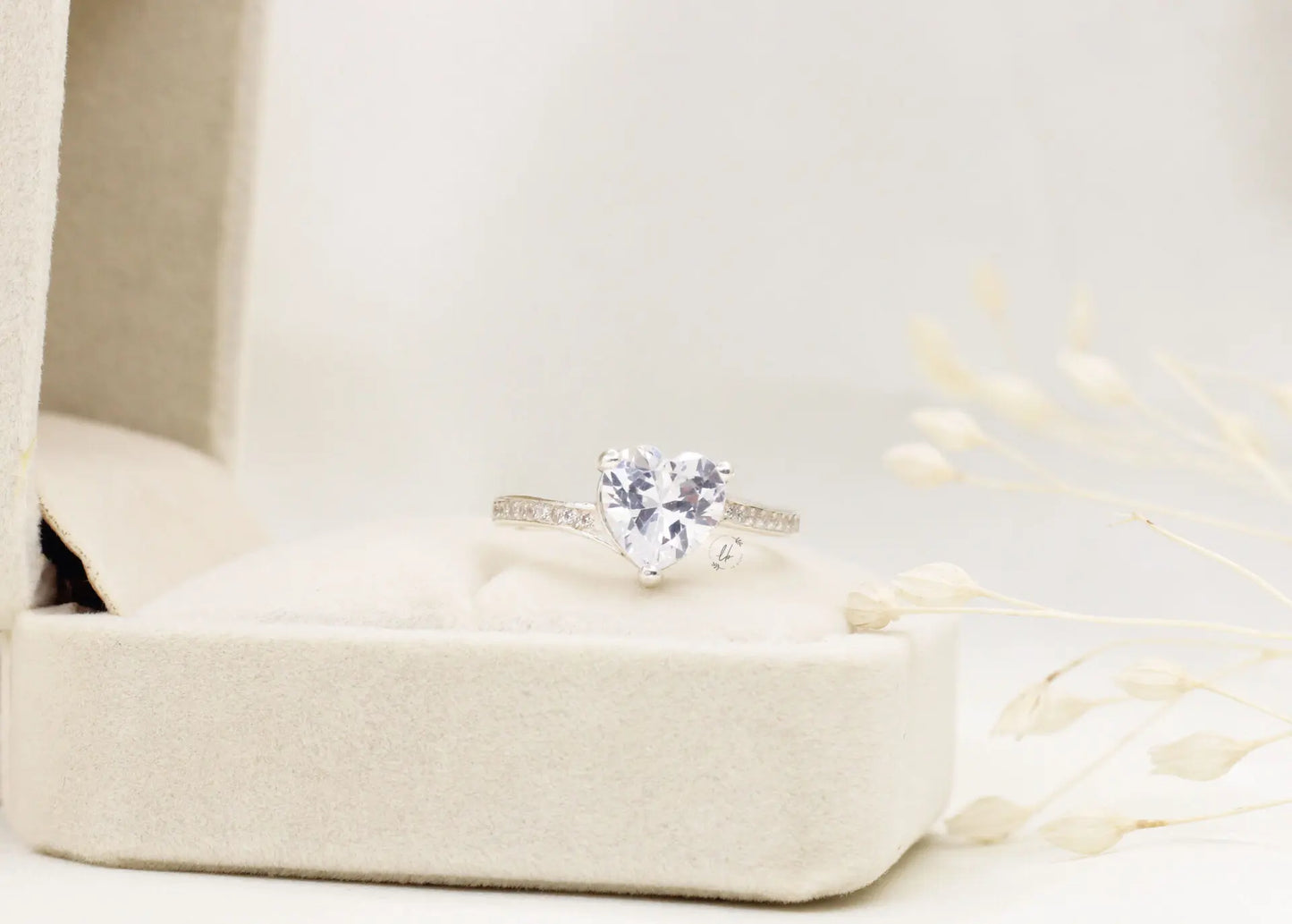 Eternal Spark Heart Ring in Sterling Silver – A Dazzling Token of Love